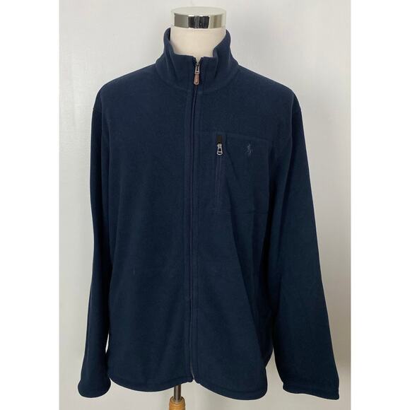 Men Polo Ralph Lauren Performance fleece full zip-up jacket coat, XXL - Picture 1 of 4